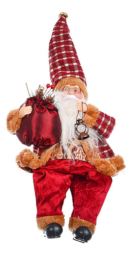 Navidad Santa Claus Figurina Decoración Sentado Santa Claus