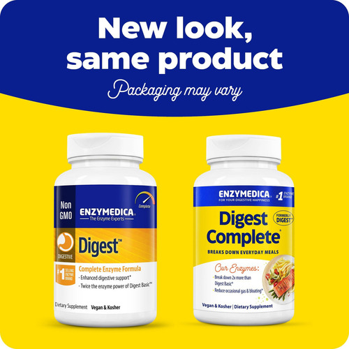 Enzymedica Digest, gama completa de enzimas digestivas diarias