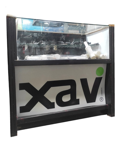 Vitrina Mostrador Exhibidora Exhibicion Metal Con Luces Xavi