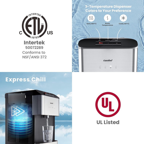 Comfee - Enfriador De Agua De Carga Inferior Autolimpiante C