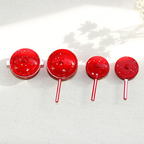 4 Piezas Red Alloy Mini Sartén Juego 1:12 Casa De Muñecas