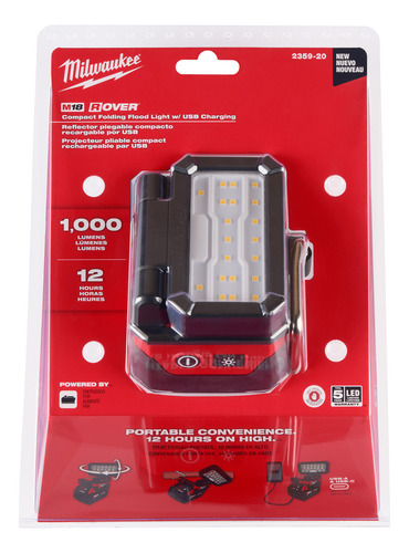 Milwaukee Foco Led Rover M18 Compacto Usb Power Bank 2359-20