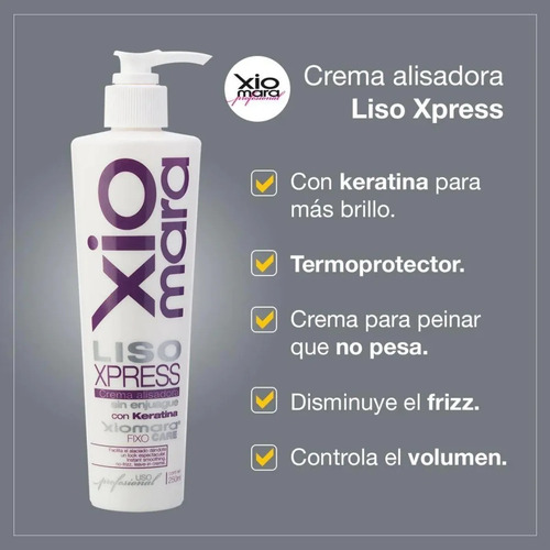 Xiomara Crema Alisadora Con Keratina Liso Xpress 250ml