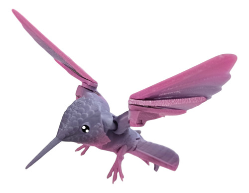 Colibri Impresión 3d Color Arcoiris 10 Cm (pack De 2 Piezas)