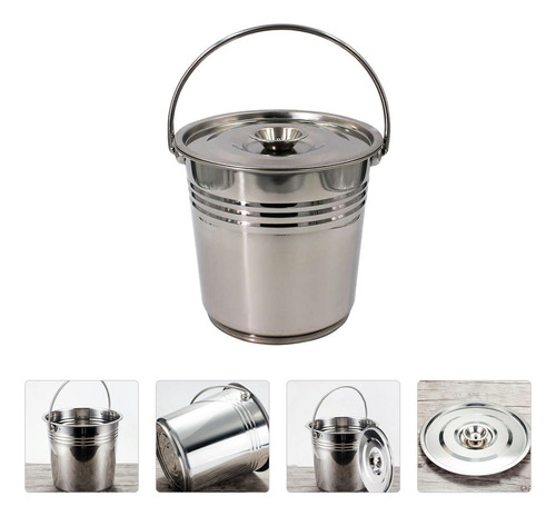 Bote De Basura Portátil Ice Bucket, Barril De Metal