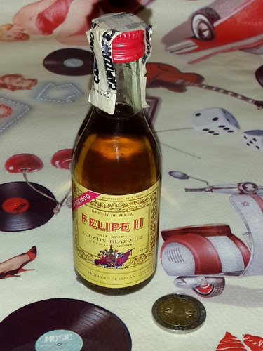 Botellita Miniatura Felipe 2 - Brandy De Jerez 50 Cc España