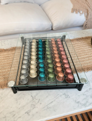 Soporte Para Cafetera Con Bandeja Porta Cápsulas Nespresso Gris