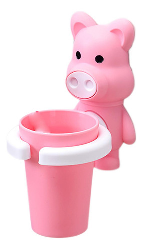 Soporte De Cepillo De Dientes Para Niños De Dibujos Rosado
