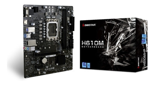 Placa mae 1700p Biostar H610mhp hdmi vga ddr4 12 13 cor preto
