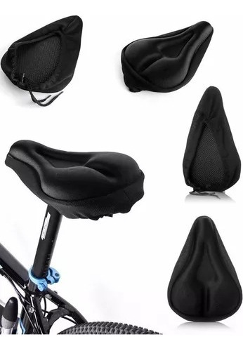 Funda Cubre Asiento Negro De Silicona P/ Bicicleta/ Spinning