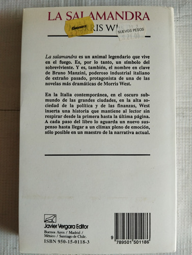Libro La Salamandra Morris West V (Usado)