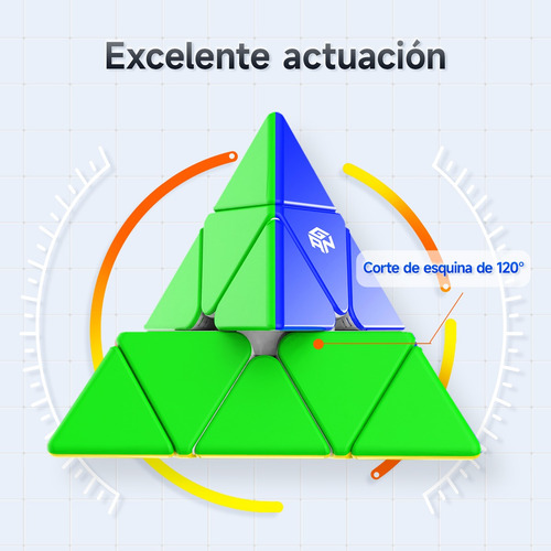 Gan Pyraminx 36 Ímãs, Cubo Mágico Sem Adesivos Brinquedo