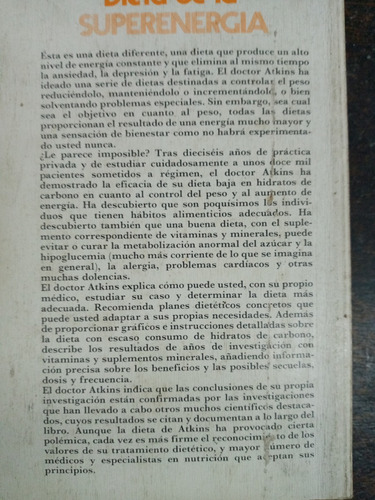 Dieta De La Super Energia * Dr. Robert Atkins * Grijalbo * (Usado)