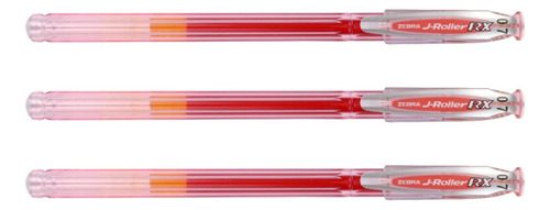 Zebra J-roller Rx Rollerball Tinta Gel 0.7 Mm Caja 6 Piezas Rojo Rojo