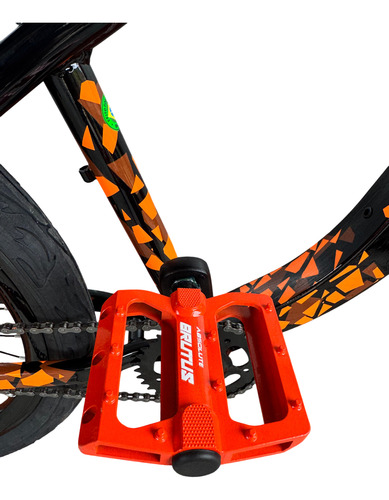 Bicicleta Hupi Naja Preto Com Laranja Para Grau