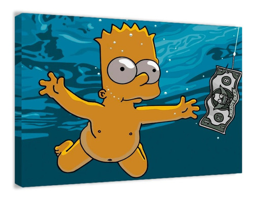 Cuadro Canvas Moderno Simpsons 2, Recamara, Oficina 45x30cm