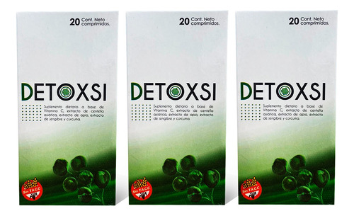 Detoxsi 3x2  Suplemento Dietario - Marca Oficial 