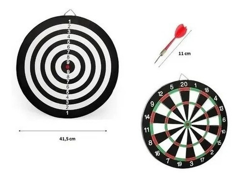 Tablero De Dardos 2por 1 (42cm). Tiro Al Blanco.