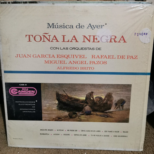 Disco Lp Toña La Negra-musica De Ayer Con Orquesta,kl