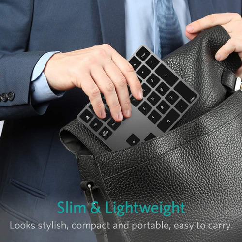 Mini Teclado Negro Numpad Inalambrico Hotkeys Flechas