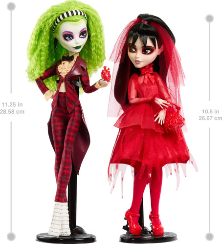 Pacote Com 2 Bonecas Monster High Skullector Beetlejuice Bee