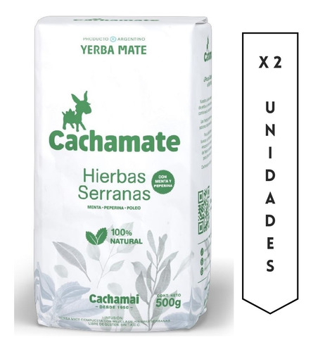 Yerba Mate Hierbas Serranas Cachamate 500 Grs X 2 Unidades