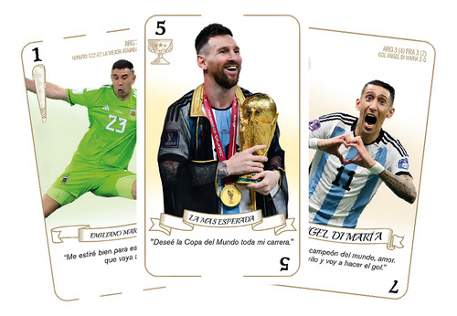 Cartas Selección Argentina Truco Con Caja Kit Imprimible Pdf
