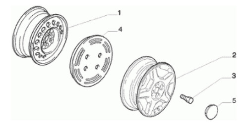Kit X4 Centro De Llanta Para Fiat Qubo Doblo Siena Bravo