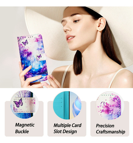 Funda De Piel A Prueba De Golpes Para Teléfono Inteligente Huawei P, Ranura Tipo Cartera, Tarjeta Ch059s
