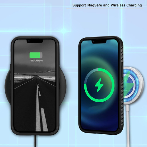Funda Para iPhone 13 Pro Fibra De Carbono Duro Negra