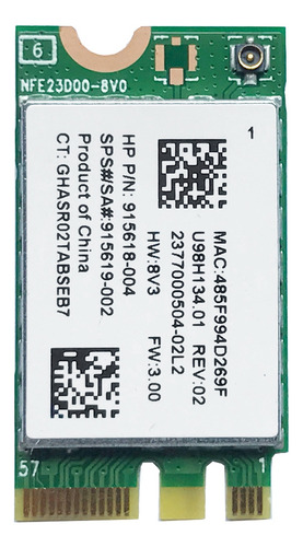 Tarjeta De Red Rtl8723de 246 G6 Bt 4.0 2.4 G Sps 915619-001/