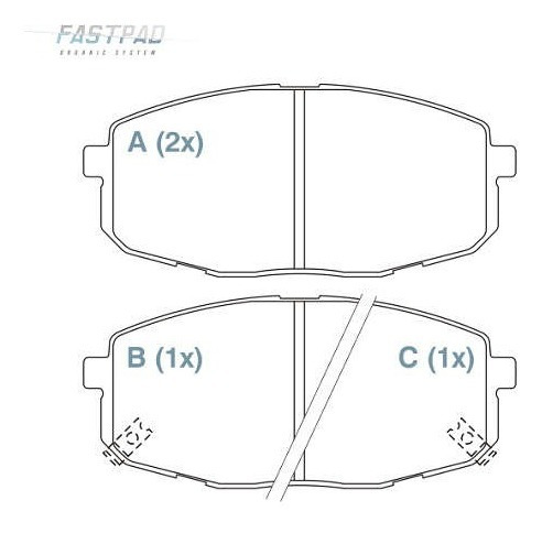 Pastilha De Freio Fastpad Dianteira I30 Cerato Willtec Fp764