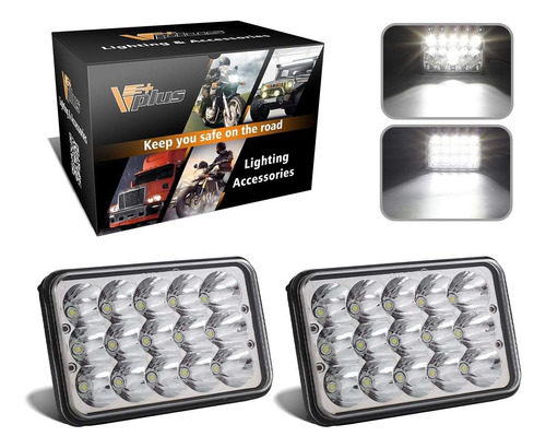 Faros Led Partsam Rectangulares Sellados De 4 X 6 X 4 Pul...