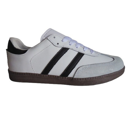 Tenis Clasicos Calzado Guerreros Lt-02 Blanco X Negro