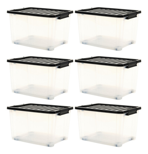 Combo 6 Organizadores Life Box De Plástico Garden Life 70l