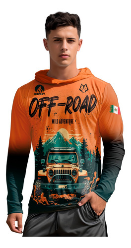 Playera Para La Ruta Hombre Deportiva Microfibra C/gorro