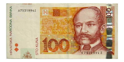 Croacia 2002 Preeuro Billete Alto Valor 100 Kuna Polímero Sc