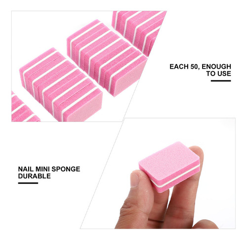 Para Mini Lima De Uñas Con Esponja, Doble Cara, 100