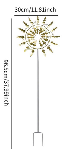 Metal Windmill Garden Decoração De Wind Catcher Dourado.