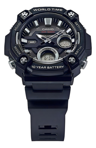 Reloj Casio Anadigi AEQ-120w-1avdf negro para hombre