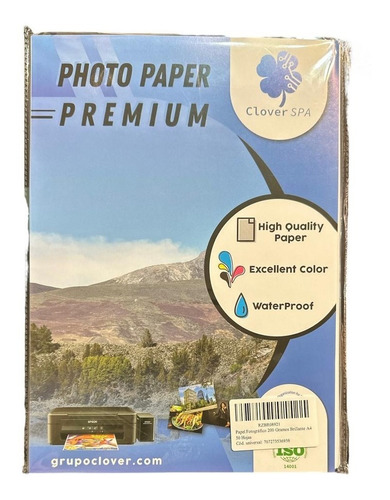 Papel Fotográfico 200 Gramos Brillante A4 50 Hojas