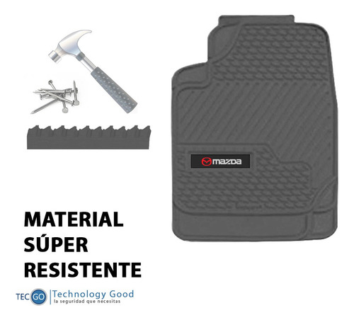 Piso De Auto Gris Tipo Mazda Camioneta Pvc/tapiz Generico