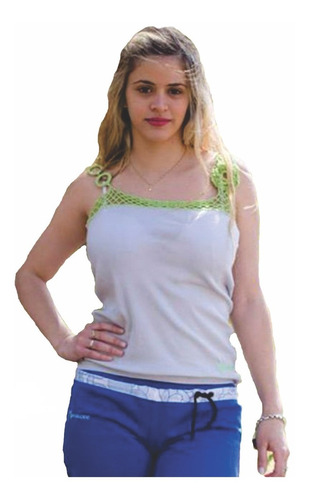 Remera Manawee Mujer Morley Bretel Crochet