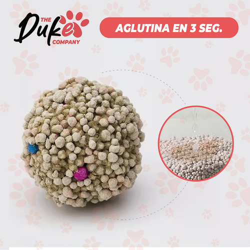 Arena Para Gato 20 Kilos Duke Bentonita Aglutinante Lavanda