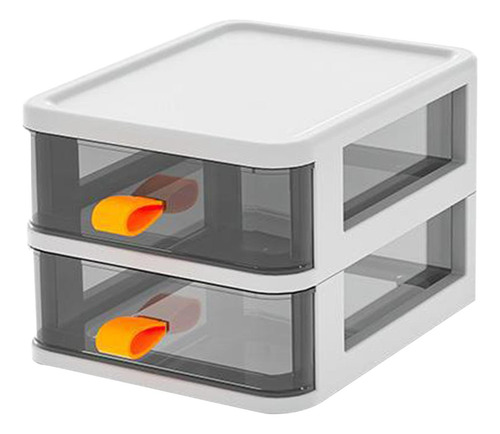 Caja De Almacenamiento De Mesa, Organizador 2 Capas Blancas