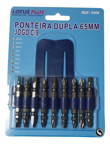 Jogo Ponteira Dupla 65mm 1/4 9 Peças Lotus - Resistente
