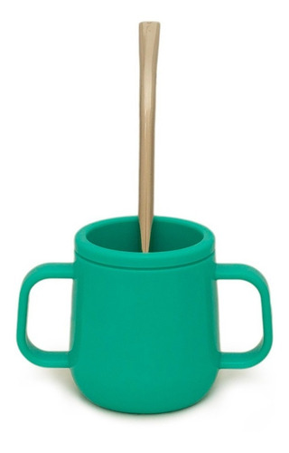 Imagen 1 de 2 de Mate Doble Asa Color Bombilla Vaciado Fácil Regalo Mujer