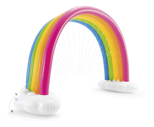 Arcoiris Gigante Rociador Juego Inflable Niños Alberca Intex