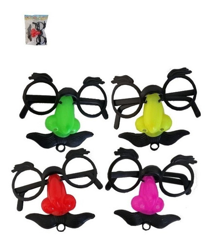 Sorpresitas Infantiles Cumple Lentes, Nariz Y Bigotes X 30