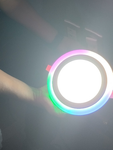 Panel Led Circular Empotrar Rgb Multicolor 12+4w 